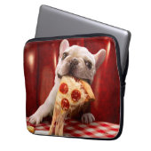 Hunde essen Pizza Slice Laptopschutzhülle (Vorderseite Links)