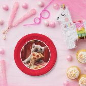 Hunde essen Pizza Slice Pappteller (Party)