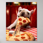 Hunde essen Pizza Slice Poster (Vorne)
