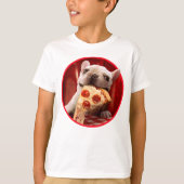 Hunde essen Pizza Slice T-Shirt (Vorderseite)