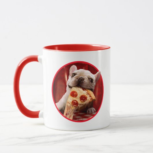 Hunde essen Pizza Slice Tasse (Links)