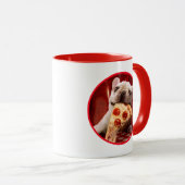 Hunde essen Pizza Slice Tasse (VorderseiteRechts)