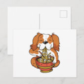 Hunde essen Ramen Nudeln Postkarte (Vorne/Hinten)
