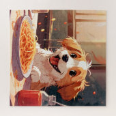 Hunde essen Spaghetti Puzzle (Horizontal)