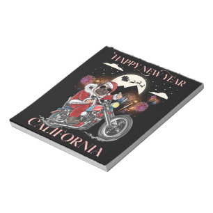 Hunde fahren mit dem Motorrad nach Kalifornien Notizblock