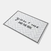 Hunde Familie Bauernstil Fußmatte (Schrägansicht)