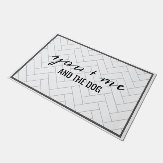 Hunde Familie Bauernstil Fußmatte (Schrägansicht)