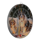 Hunde feiern neues Jahr Dartscheibe (Vorderseite Links)