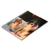 Hunde feiern neues Jahr Notizblock (Linke Seite)