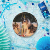 Hunde feiern neues Jahr Pappteller (Party)