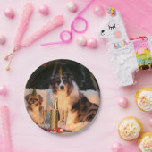 Hunde feiern neues Jahr Pappteller (Party)