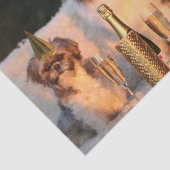 Hunde feiern neues Jahr Seidenpapier (Ausschnitt)