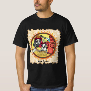 Hunde Feuerwehrmänner T-Shirt