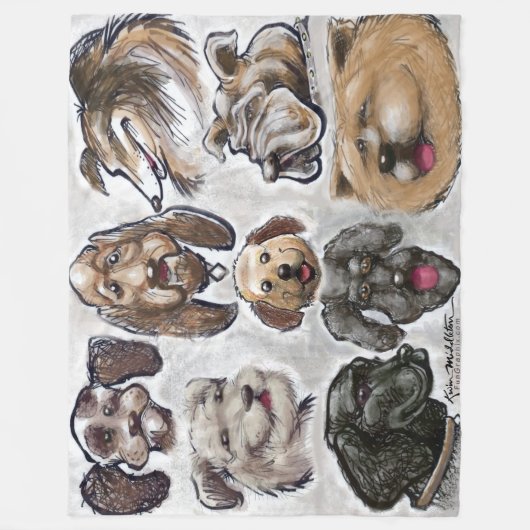 Hunde Fleecedecke (Vorderseite)