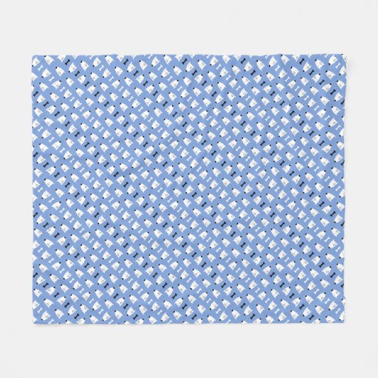 Hunde Fleecedecke (Vorderseite (Horizontal))