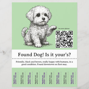 Hunde Flyer Vorlage Abreißbar