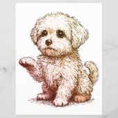 Hunde Flyer Vorlage Abreißblock  (Hinten)