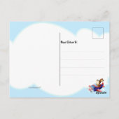 Hunde Flying Airplane Geburtstagskarte Postkarte (Rückseite)