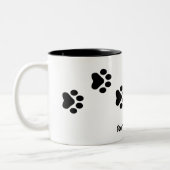 Hunde-Footprint Zwei-Tone-Kaffee-Tasse Zweifarbige Tasse (Links)