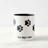 Hunde-Footprint Zwei-Tone-Kaffee-Tasse Zweifarbige Tasse (Mittel)