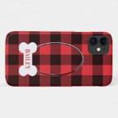 Hunde-Foto auf Kariert Case-Mate iPhone Hülle (Rückseite (Horizontal))