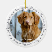 Hunde Foto Beileid Keepake Pet Memorial Keramik Ornament (Hinten)