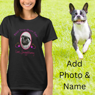 Hunde Foto Beste Hündin Mama je Heftpfeil Druck T-Shirt