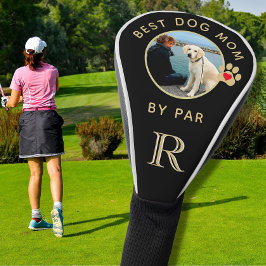 Hunde Foto Beste Mama nach Par Custom Monogram Golf Headcover