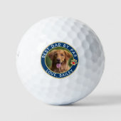 Hunde Foto Bester Vater nach Maß Golfball (Vorderseite)