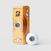 Hunde Foto Bester Vater nach Maß Golfball (Verpackungen)