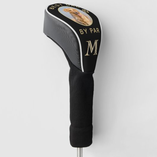Hunde Foto Bester Vater nach Par-Standard Monogram Golf Headcover (angewinkelt)