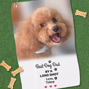 Hunde Foto Bester Vater Name Golfer Spaß Hundelieb Golfhandtuch