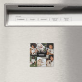 Hunde-Foto-Collage mit Monogramm Magnet (In Situ (Geschirrspüler))