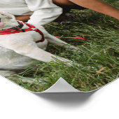 Hunde-Foto-Collage mit Monogramm Poster (Ecke)