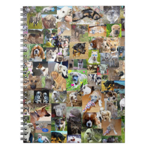 Hunde-Foto-Collage, Notizblock