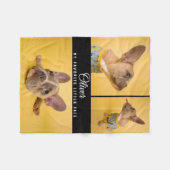 Hunde-Foto-Collage-Skriptname Süße Erinnerung Fleecedecke (Vorderseite (Horizontal))