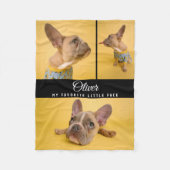 Hunde-Foto-Collage-Skriptname Süße Erinnerung Fleecedecke (Vorderseite)