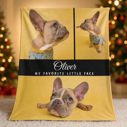 Hunde-Foto-Collage-Skriptname Süße Erinnerung Fleecedecke