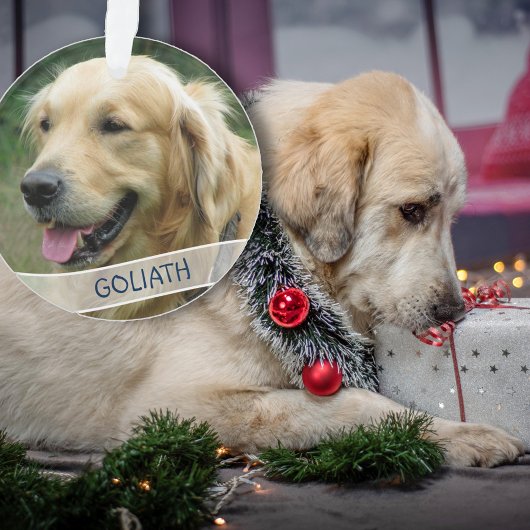Hunde Foto Custom Acrylic Christmas Ornament
