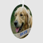 Hunde Foto Custom Acrylic Christmas Ornament (Vorderseite)