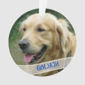 Hunde Foto Custom Acrylic Christmas Ornament (Vorderseite)