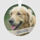 Hunde Foto Custom Acrylic Christmas Ornament (Vorderseite)