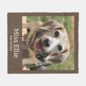 Hunde-Foto-Decke mit Namen Fleecedecke (Vorderseite (Horizontal))