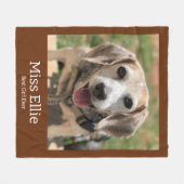 Hunde-Foto-Decke mit Namen Fleecedecke (Vorderseite (Horizontal))