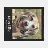 Hunde-Foto-Decke mit Namen Fleecedecke (Vorderseite (Horizontal))