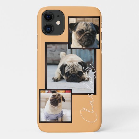 Hunde-Foto-Display, 3 Fotos personalisieren Case-Mate iPhone Hülle (Rückseite)
