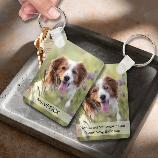 Hunde-Foto-Doppelseitiges Aluminium Schlüsselanhänger