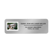 Hunde Foto Elegante Moderne Rücksendeadresse Silbe (Vorne)