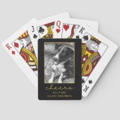 Hunde Foto Gastgeschenke Hochzeiten Cheers Spielkarten (Rückseite)