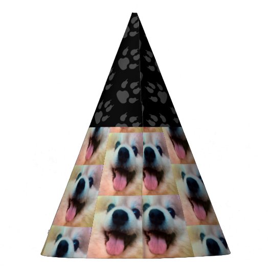 Hunde-Foto-Geburtstagspartierhut Partyhütchen (Rückseite)